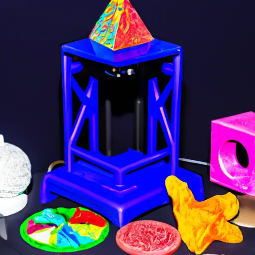 An image showcasing a 3D printer layering vibrant layers of colored resin, each precisely positioned, resulting in a detailed and multicolored object taking shape, highlighting the intricate process of color 3D printing